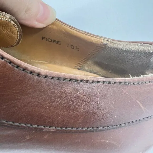 MEZLAN FIORE Brown Lace Up Oxford Split Toe Dress Shoes Men’s 10.5M