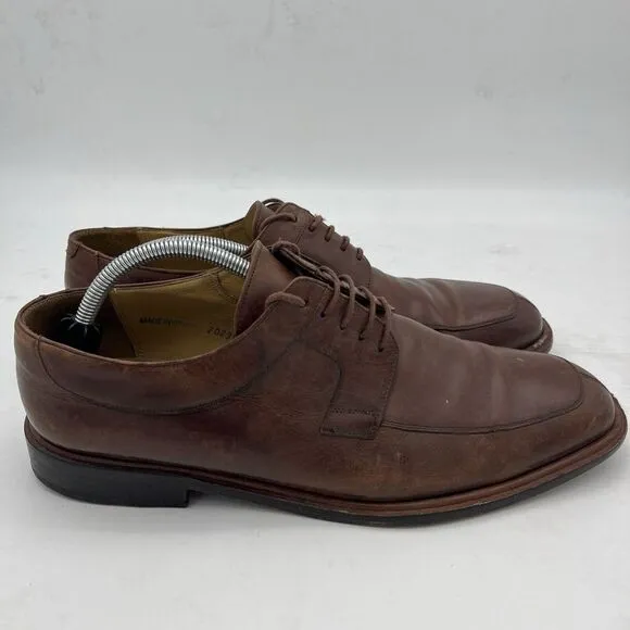 Mezlan Fiore Brown Leather Lace-Up Split Toe Apron Oxford Shoes Men's US 11 M