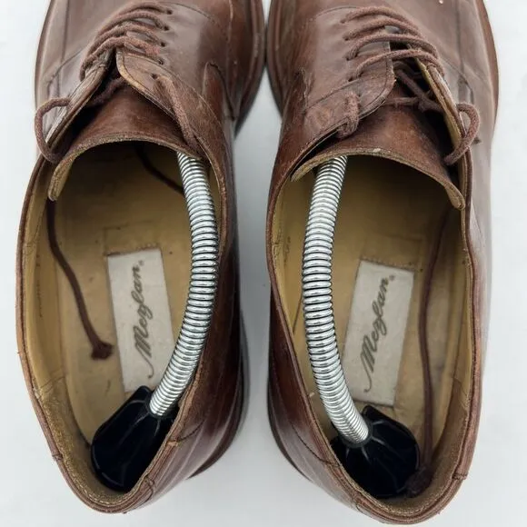 Mezlan Fiore Brown Leather Lace-Up Split Toe Apron Oxford Shoes Men's US 11 M