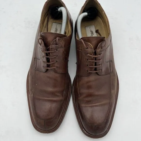 Mezlan Fiore Brown Leather Lace-Up Split Toe Apron Oxford Shoes Men's US 11 M
