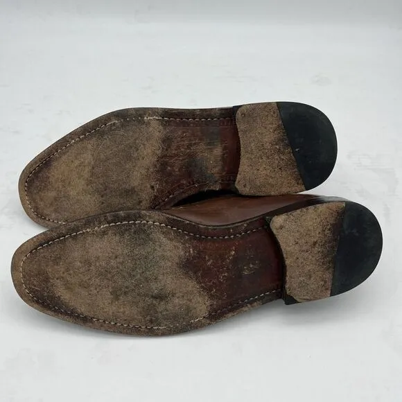Mezlan Fiore Brown Leather Lace-Up Split Toe Apron Oxford Shoes Men's US 11 M