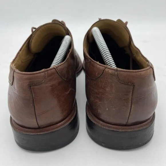 Mezlan Fiore Brown Leather Lace-Up Split Toe Apron Oxford Shoes Men's US 11 M