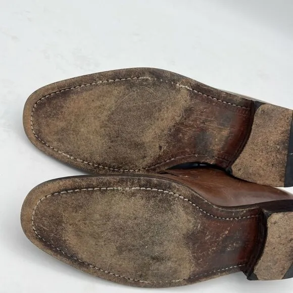 Mezlan Fiore Brown Leather Lace-Up Split Toe Apron Oxford Shoes Men's US 11 M
