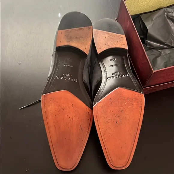 Mezlan Gray and Black Oxford Shoes with Suede Contrast
