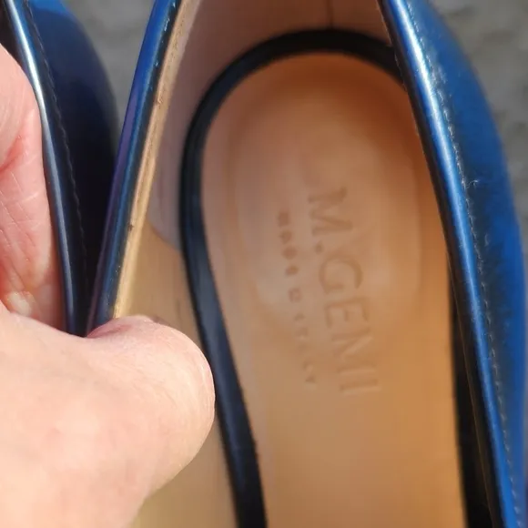 M.Gemi  Made In Italy,‎ Modern Blue Loafer With Buckle.