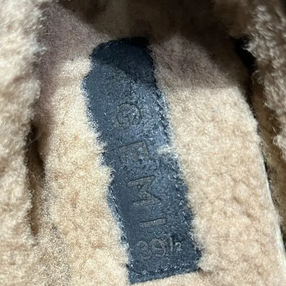 M.Gemi The Felize Shearling Suede Fleece Lined Driving Moccasin Shoes / Size-7