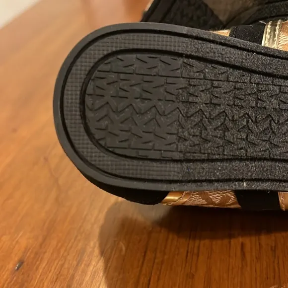 Michael Kors Alexia shoes sneakers new black tan Toddlers Girls Sizes