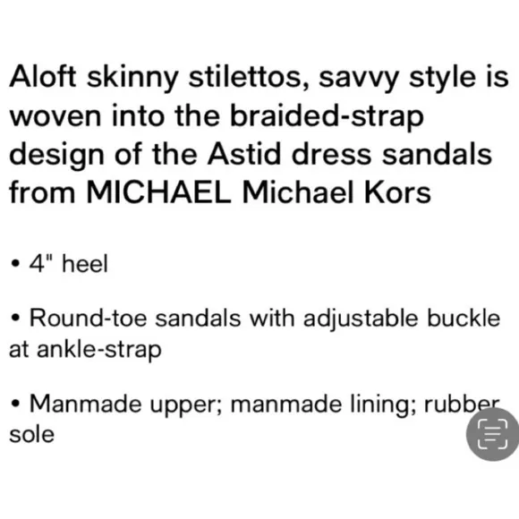 Michael Kors Braided Strappy Heels Sandals