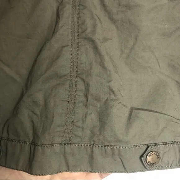 Michael Kors Fashion Utility 4 pocket 100% Cotton Lightweight Full Zip Jacket 4