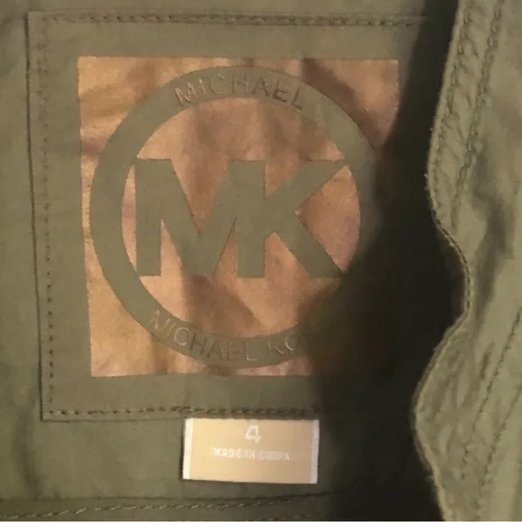 Michael Kors Fashion Utility 4 pocket 100% Cotton Lightweight Full Zip Jacket 4