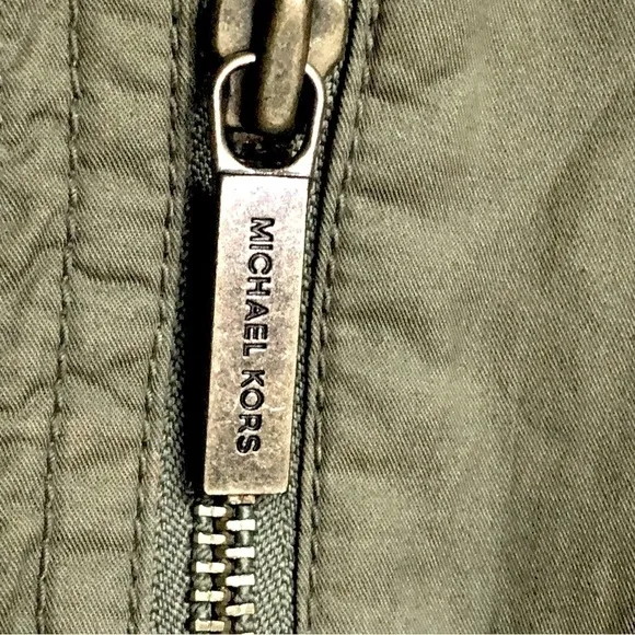 Michael Kors Fashion Utility 4 pocket 100% Cotton Lightweight Full Zip Jacket 4