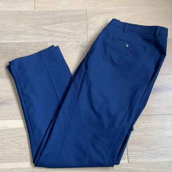 Michael Kors Men's Classic Fit Stretch Navy Blue Suit Dress Pants - NWOT