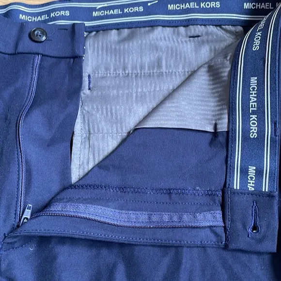 Michael Kors Men's Navy Cotton Stretch Classic Fit Suit Dress Pants 38Wx34L