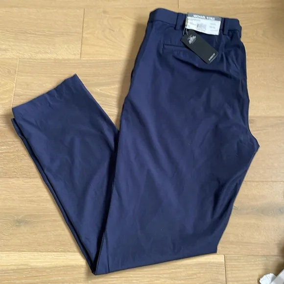 Michael Kors Men's Navy Cotton Stretch Classic Fit Suit Dress Pants 38Wx34L