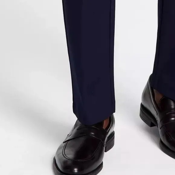 Michael Kors Men's Navy Cotton Stretch Classic Fit Suit Dress Pants 38Wx34L