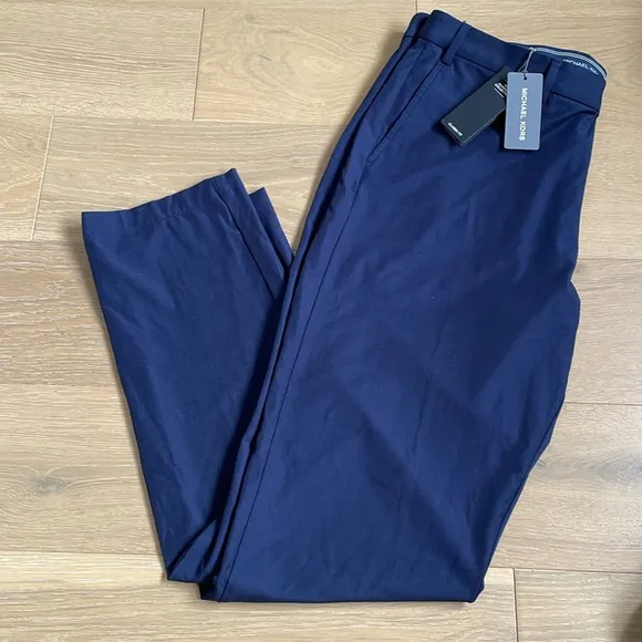 Michael Kors Men's Navy Cotton Stretch Classic Fit Suit Dress Pants 38Wx34L