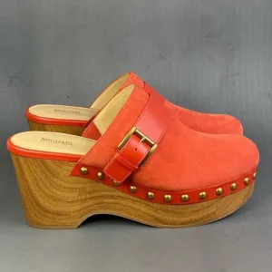 Michael Kors Rye Suede Platform Clog sandals Shoes women size 9