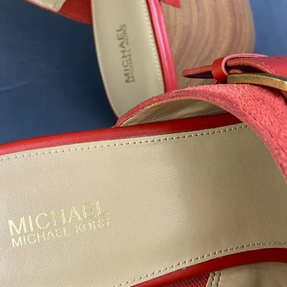 Michael Kors Rye Suede Platform Clog sandals Shoes women size 9