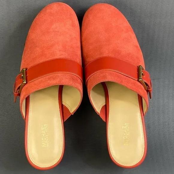 Michael Kors Rye Suede Platform Clog sandals Shoes women size 9