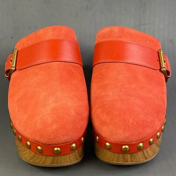 Michael Kors Rye Suede Platform Clog sandals Shoes women size 9