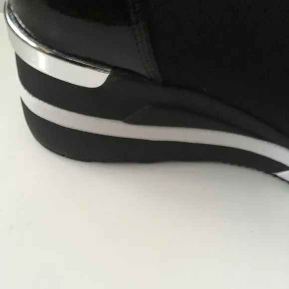 Michael Kors wedge sneakers sock booties black wedges booties pull on sneakers