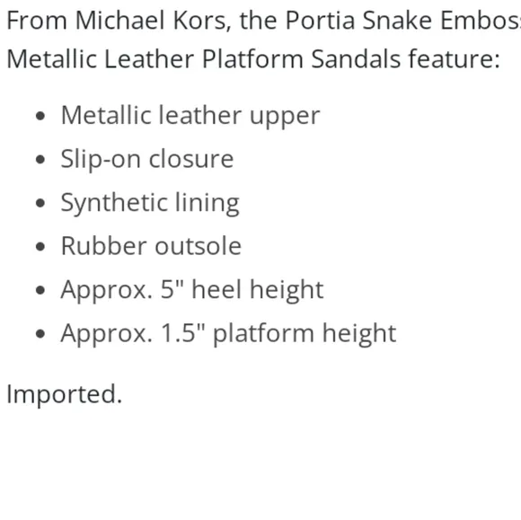 Michael Kors Womens Portia Gold Quilted Leather Platform Sandals Shoes NEW