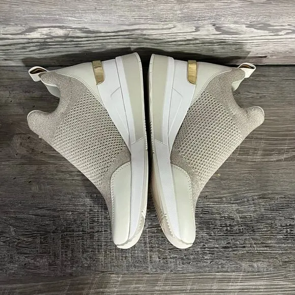 Michael Kors Womens Willis Stretch Knit Trainer in Champagne Size 7.5