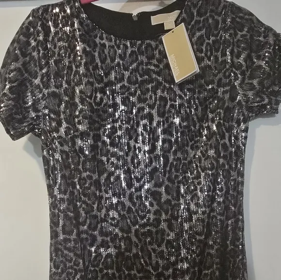 MICHAEL MICHAEL KORS Womens Gray Sequined
