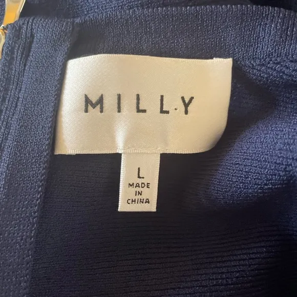 Milly Diamond Pointelle Flare Dress