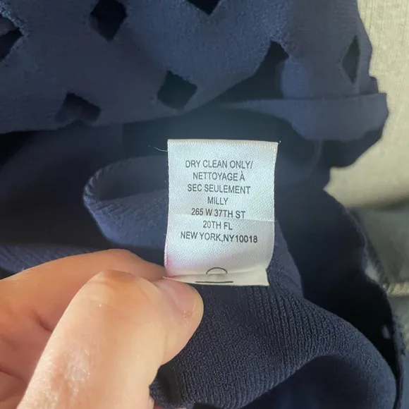 Milly Diamond Pointelle Flare Dress