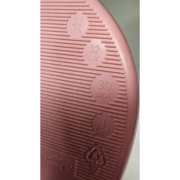 Mini Melissa Girls HARMONIC SWEET V AD Pink Thong Sandals Size 1/Eur 32
