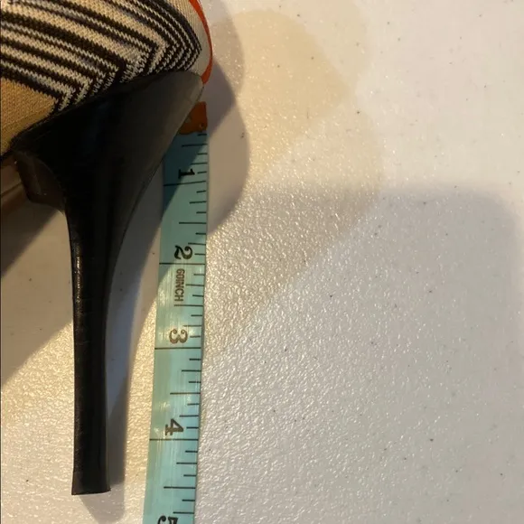 MISSONI Zigzag  Knit Leather Heel Pumps