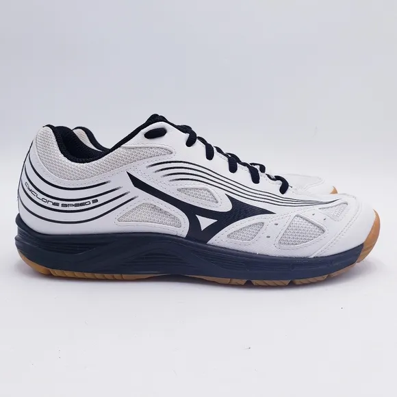 Mizuno Cyclone Speed 3 Women’s Size 9 Volleyball Shoes White Black Gum Soles