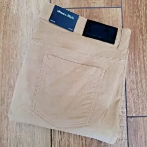 Mizzen Main Pants Mens 34x32 Beige Stretch‎ Leroy Corduroy Slim Fit NWT $158