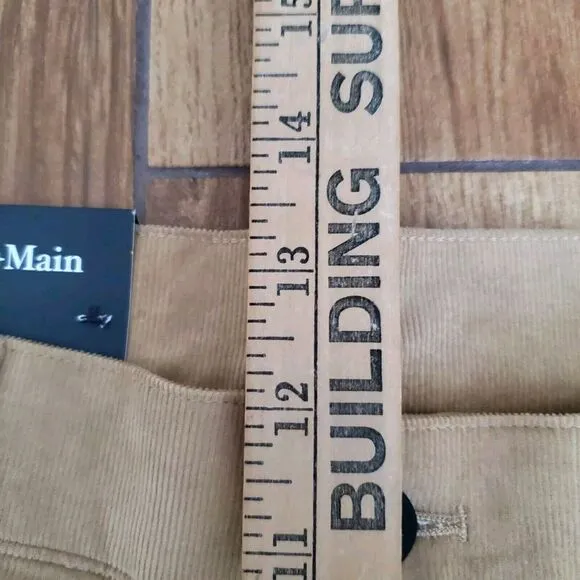 Mizzen Main Pants Mens 34x32 Beige Stretch‎ Leroy Corduroy Slim Fit NWT $158