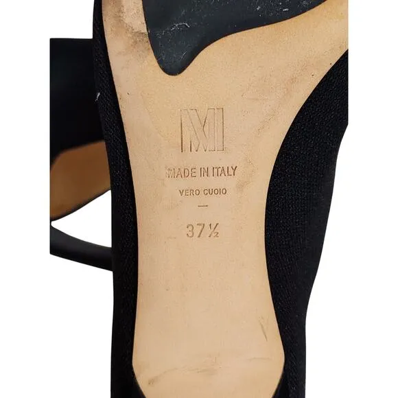 M.M. Lafleur Lana Boot 3D-Knit Pointed Toe Stiletto Heel Black Sz EU 37.5 US 7.5