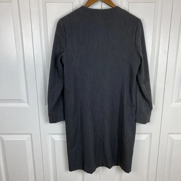 MM Lafleur Size 4 Alice Dress Gray Shift Work Modern Capsule Minimalist Career