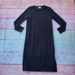 Modern Citizen Black Long Sleeve Round Neck Pullover Knit Shift Dress Size Large