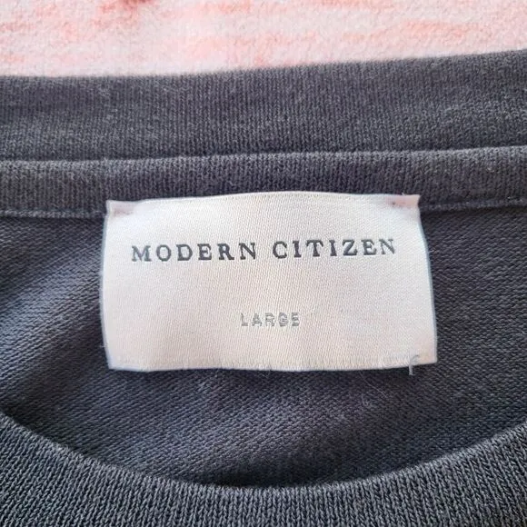 Modern Citizen Black Long Sleeve Round Neck Pullover Knit Shift Dress Size Large
