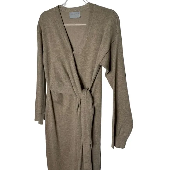 Modern Citizen | Lenese Front-Wrap Midi Dress in Shiitake Small