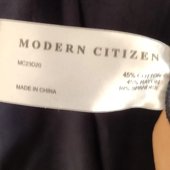 Modern Citizen Lenox Side Ruched Navy Dress Size Medium