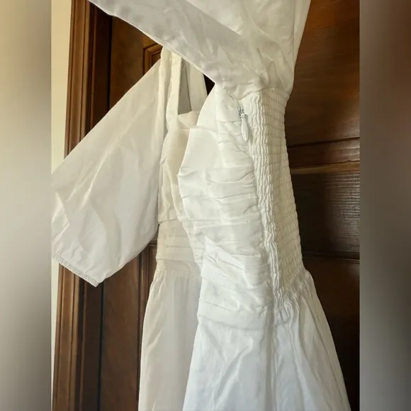Modern Citizen Midi Length White Cotton Dress 🤍
