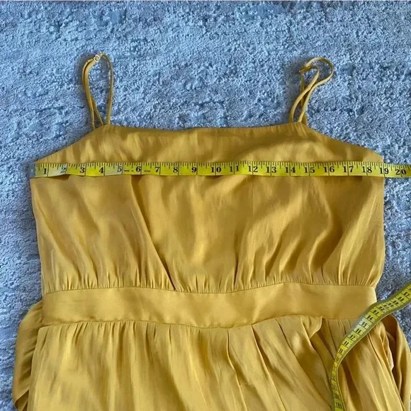 Modern Citizen Mila Tank Dress Layered Marigold Tulip Front Spaghetti Straps: XL