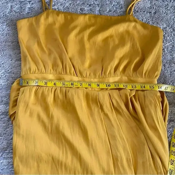 Modern Citizen Mila Tank Dress Layered Marigold Tulip Front Spaghetti Straps: XL