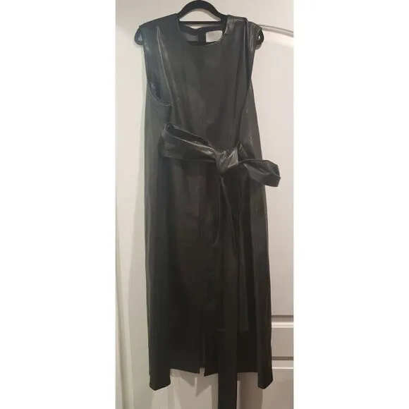 Modern Citizen Pilar Vegan Leather Tie‎ Front Dress - Size 3X