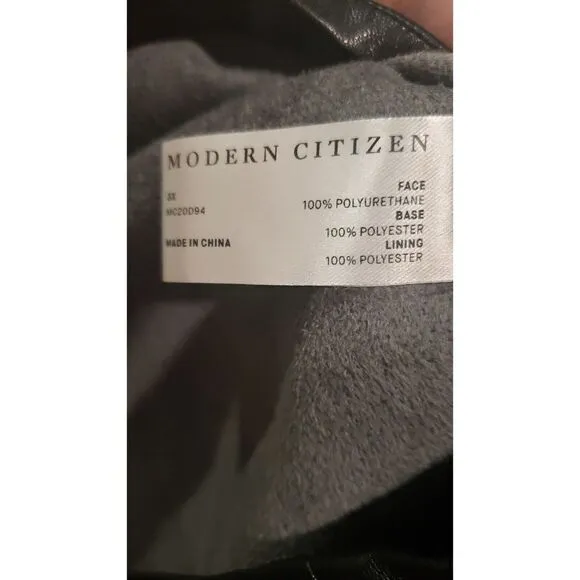 Modern Citizen Pilar Vegan Leather Tie‎ Front Dress - Size 3X