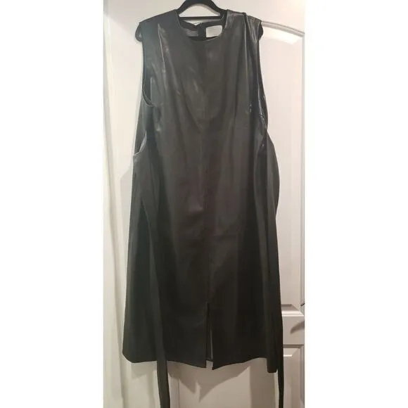 Modern Citizen Pilar Vegan Leather Tie‎ Front Dress - Size 3X