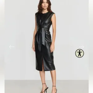 Modern Citizen Pilar Vegan Leather Tie-Front Dress Large