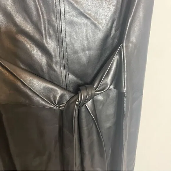 Modern Citizen Pilar Vegan Leather Tie-Front Dress Large