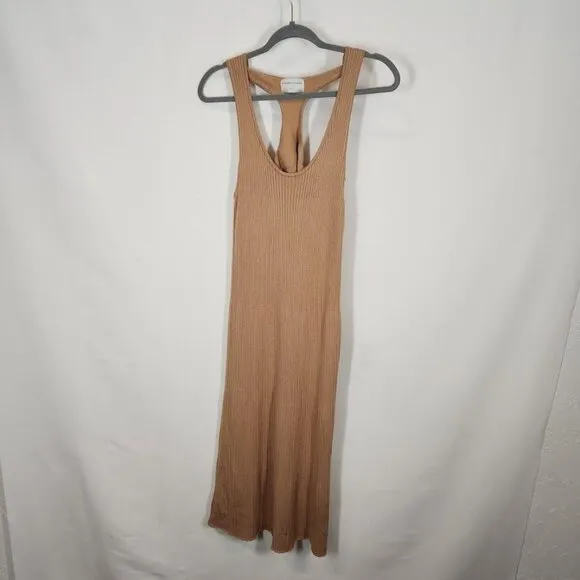Modern Citizen Serin Circle-Back Maxi Dress in Camel Size Small